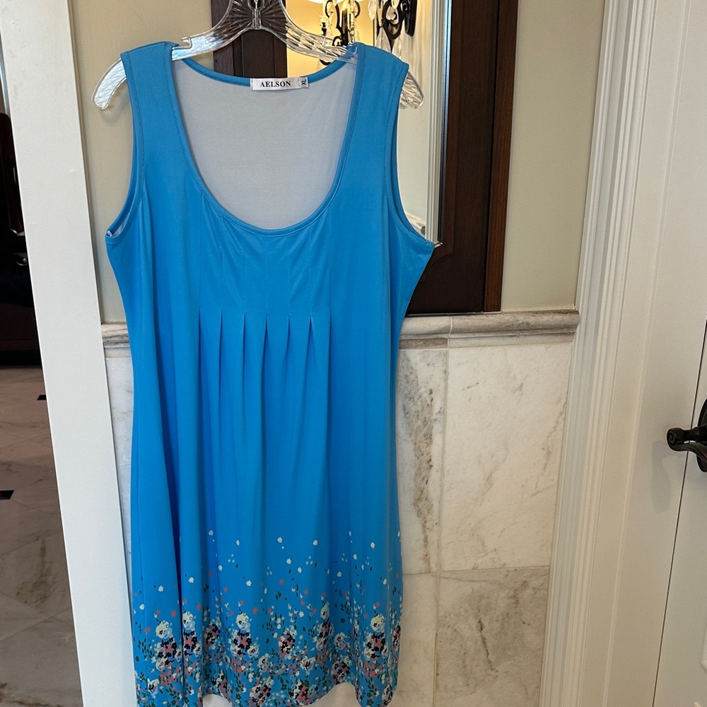 Blue Floral Women's Dress